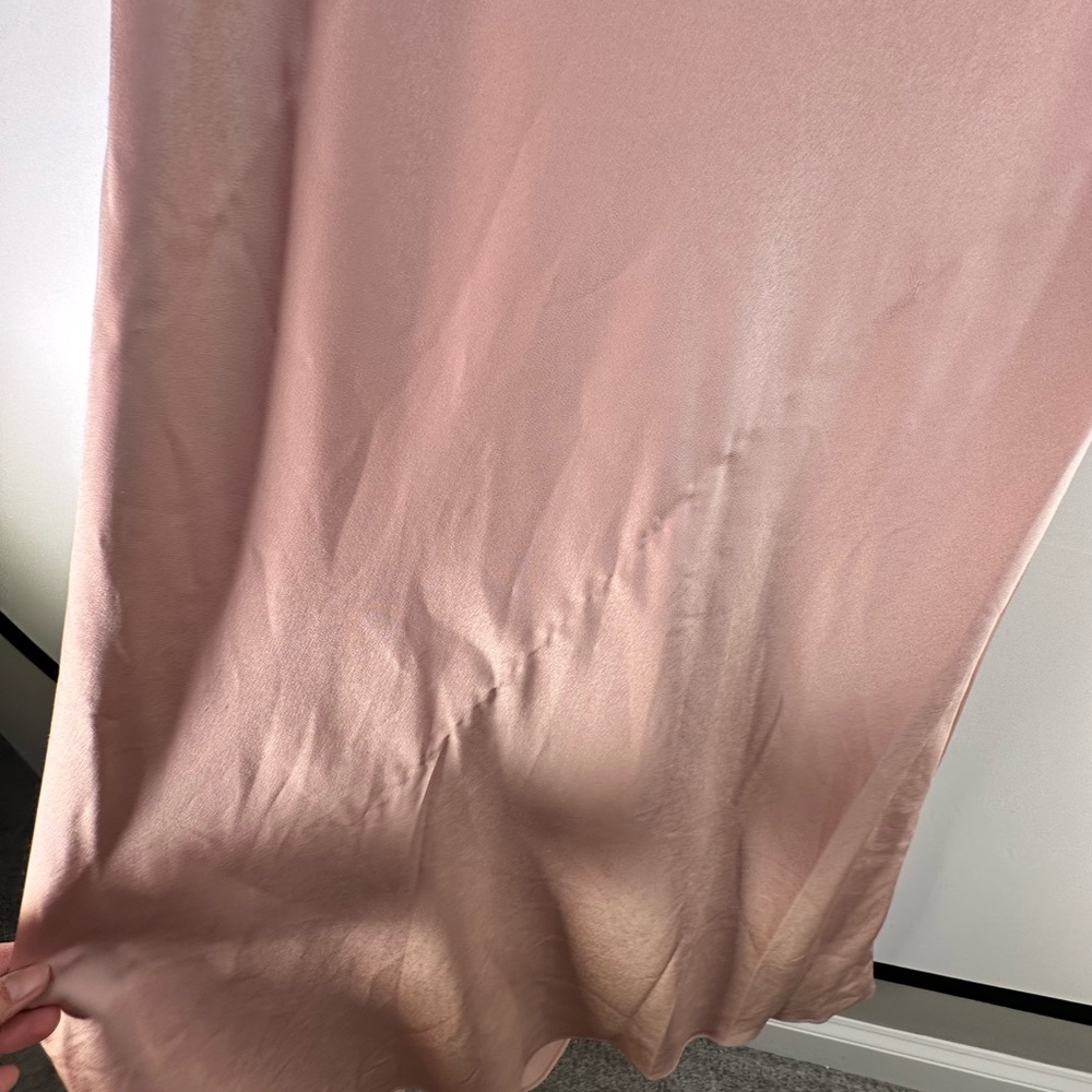 Wayf Pink Maxi SlipDress with Cream Lace Trim - Picture 6 of 6